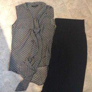 😎🥰3 for 20! Geometric sleeveless button blouse